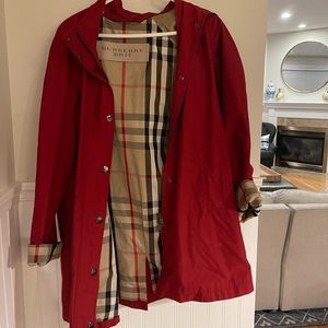 Red Kayla Burberry Raincoat
